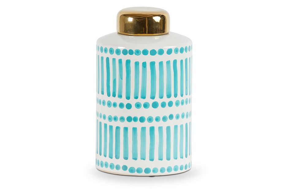 Taegan Teal Medium Jar