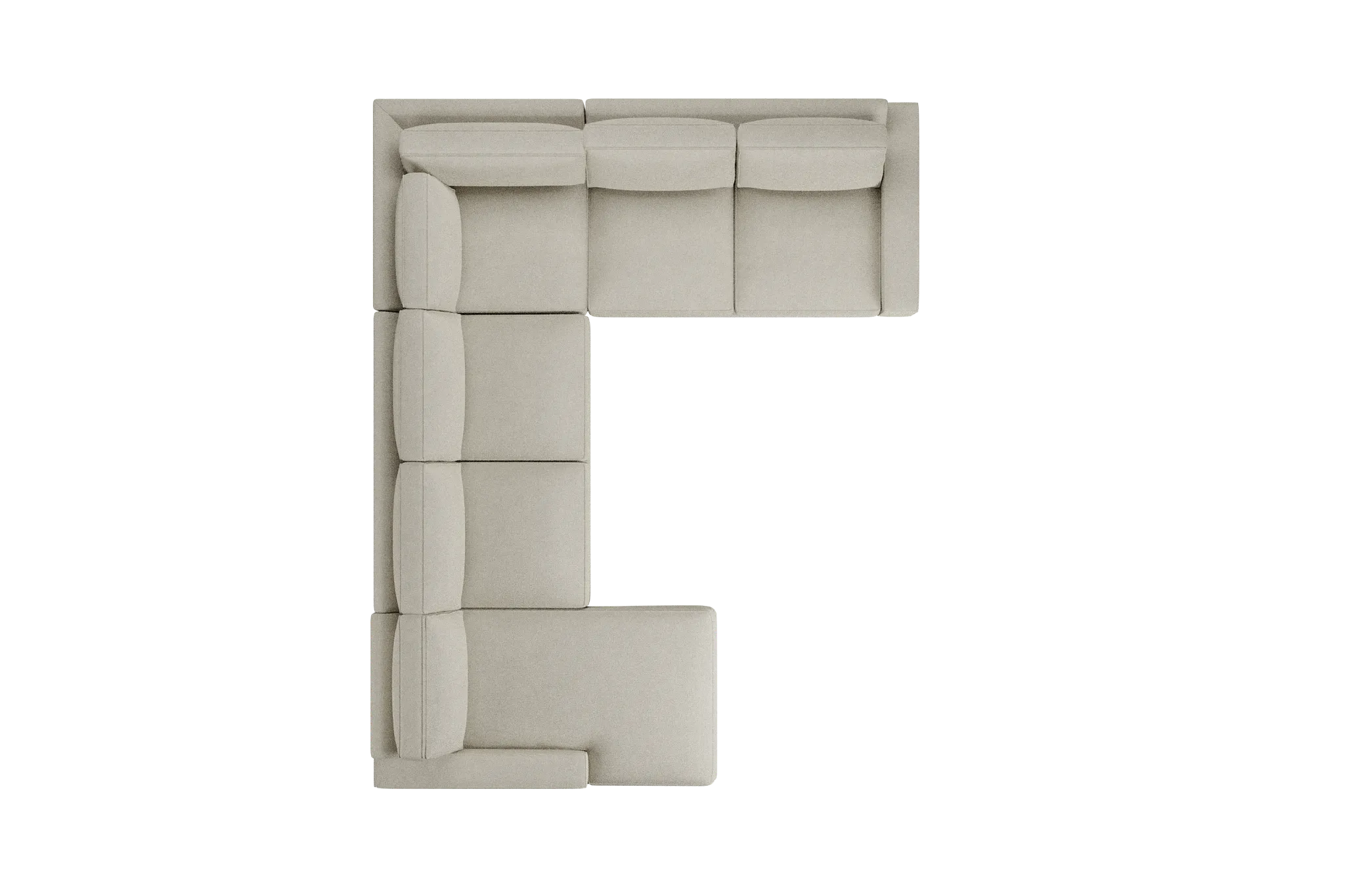 Edgewater Suave Beige Medium Left Chaise Sectional