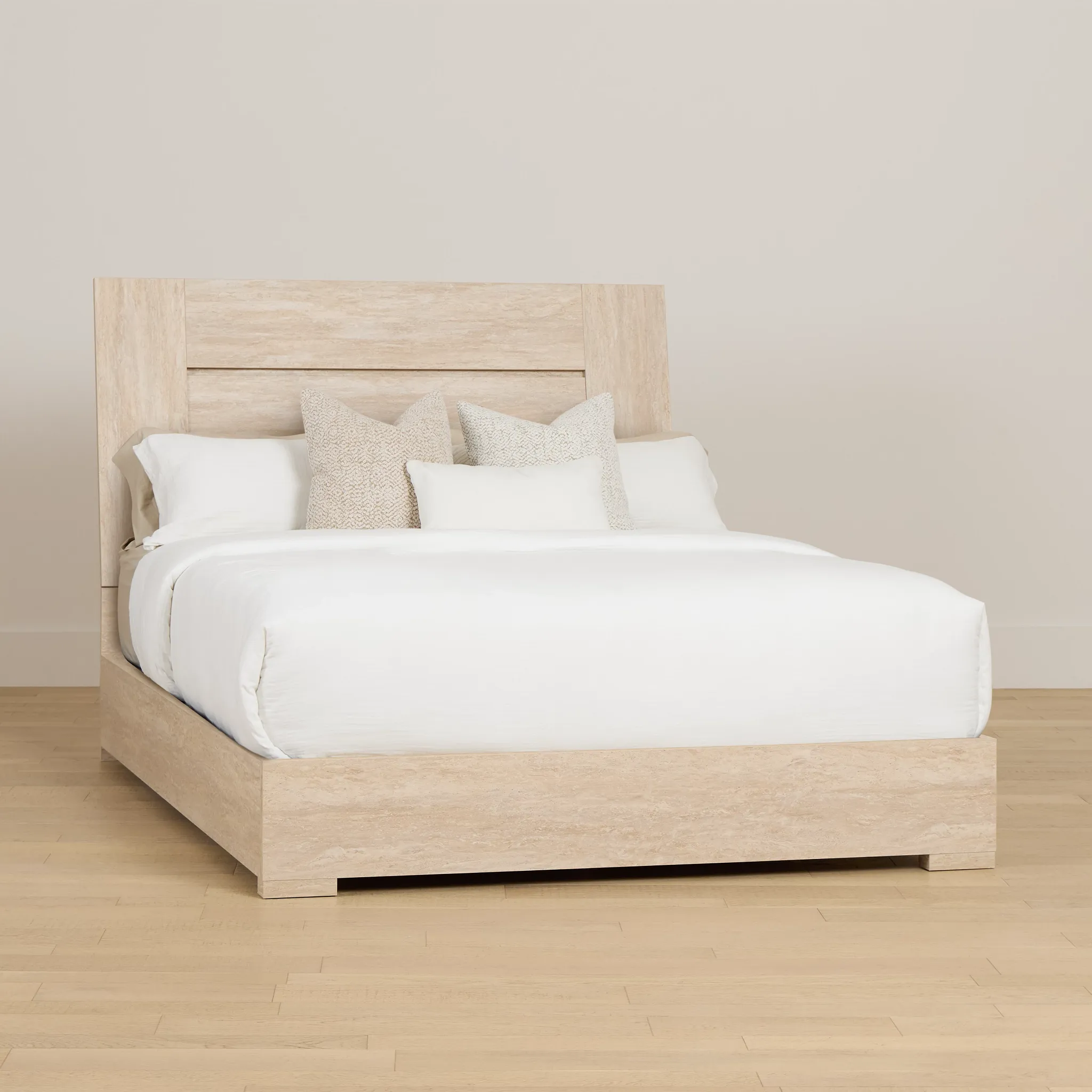 Malta Light Gray Panel Bed