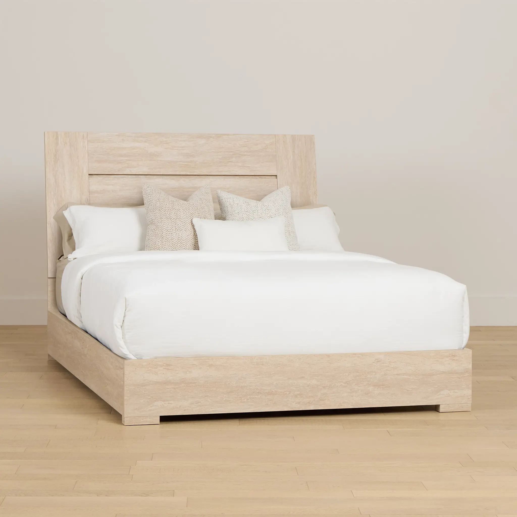 Malta Light Gray Panel Bed Malta Light Gray Panel Bed