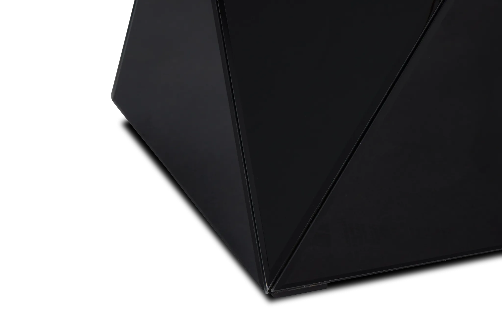 Alexia Black Glass End Table