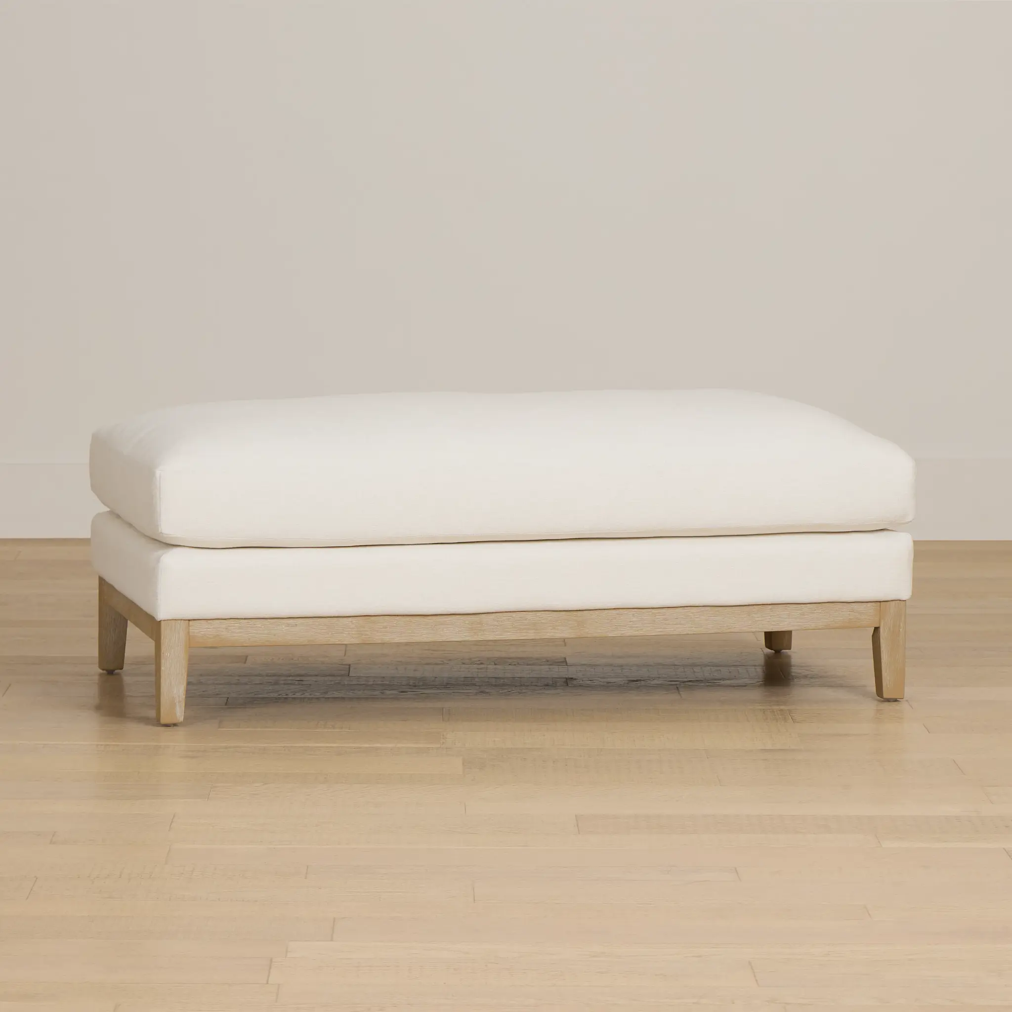 Emma White Fabric Cocktail Ottoman Emma White Fabric Cocktail Ottoman
