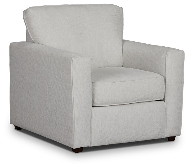 Avalon White Fabric Chair