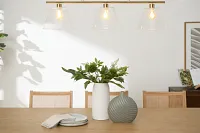 Anez Gold Glass Chandelier