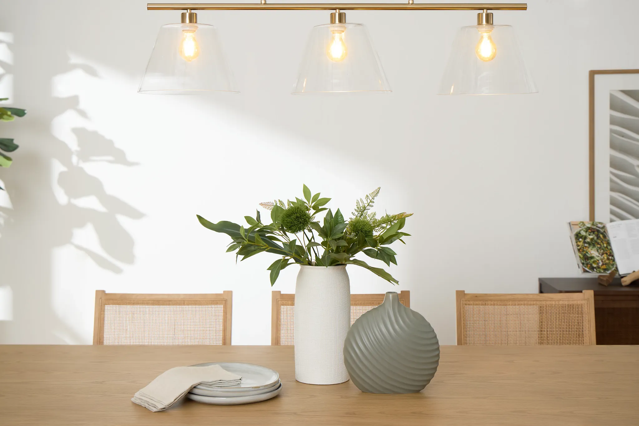 Anez Gold Glass Chandelier