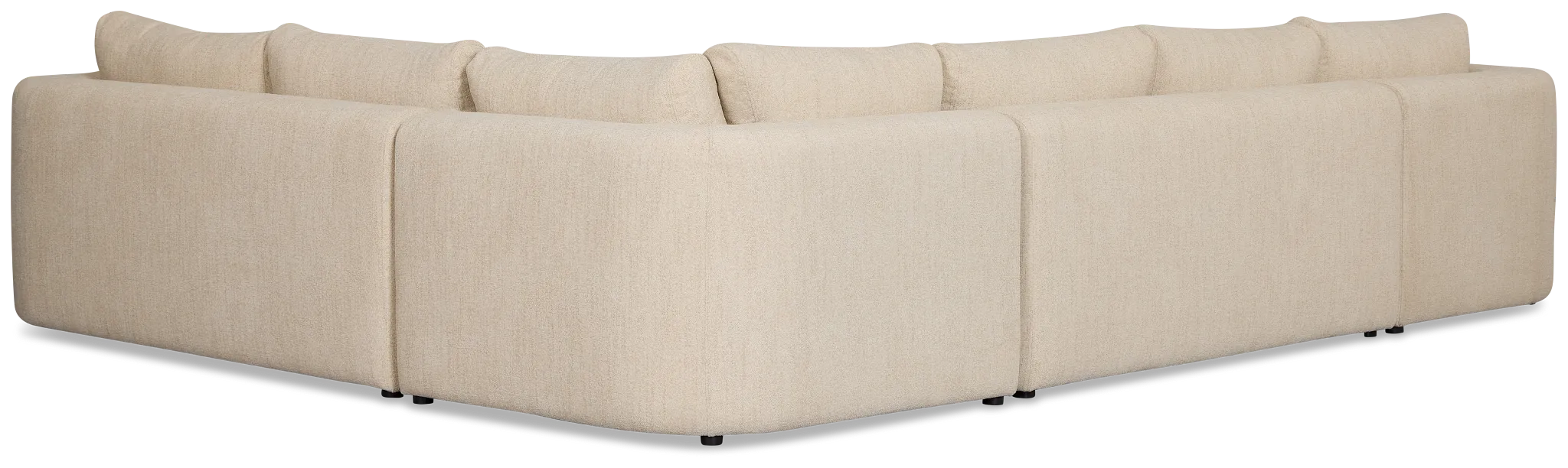Alma Light Beige Fabric Medium Left Chaise Sectional