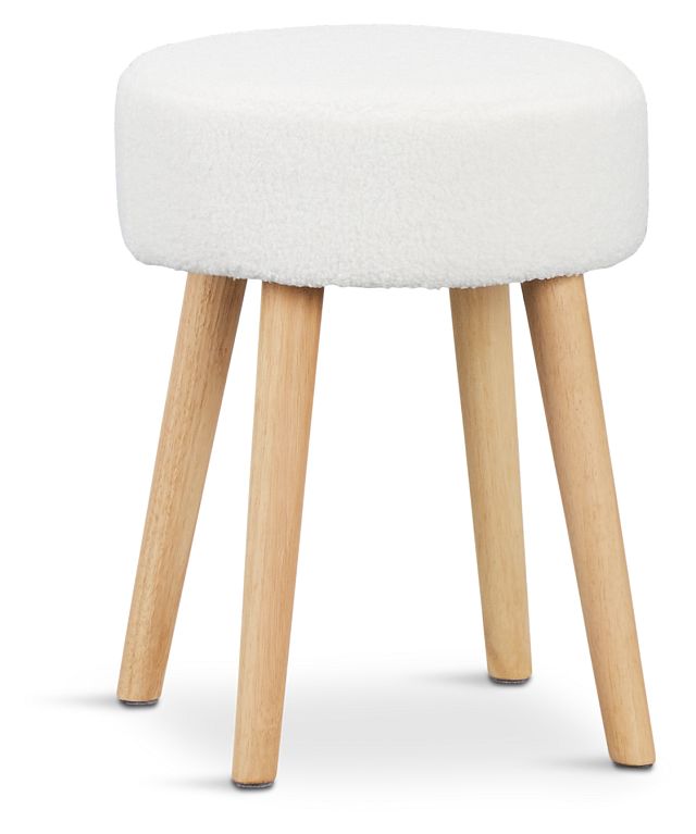 Jacques White Boucle Stool