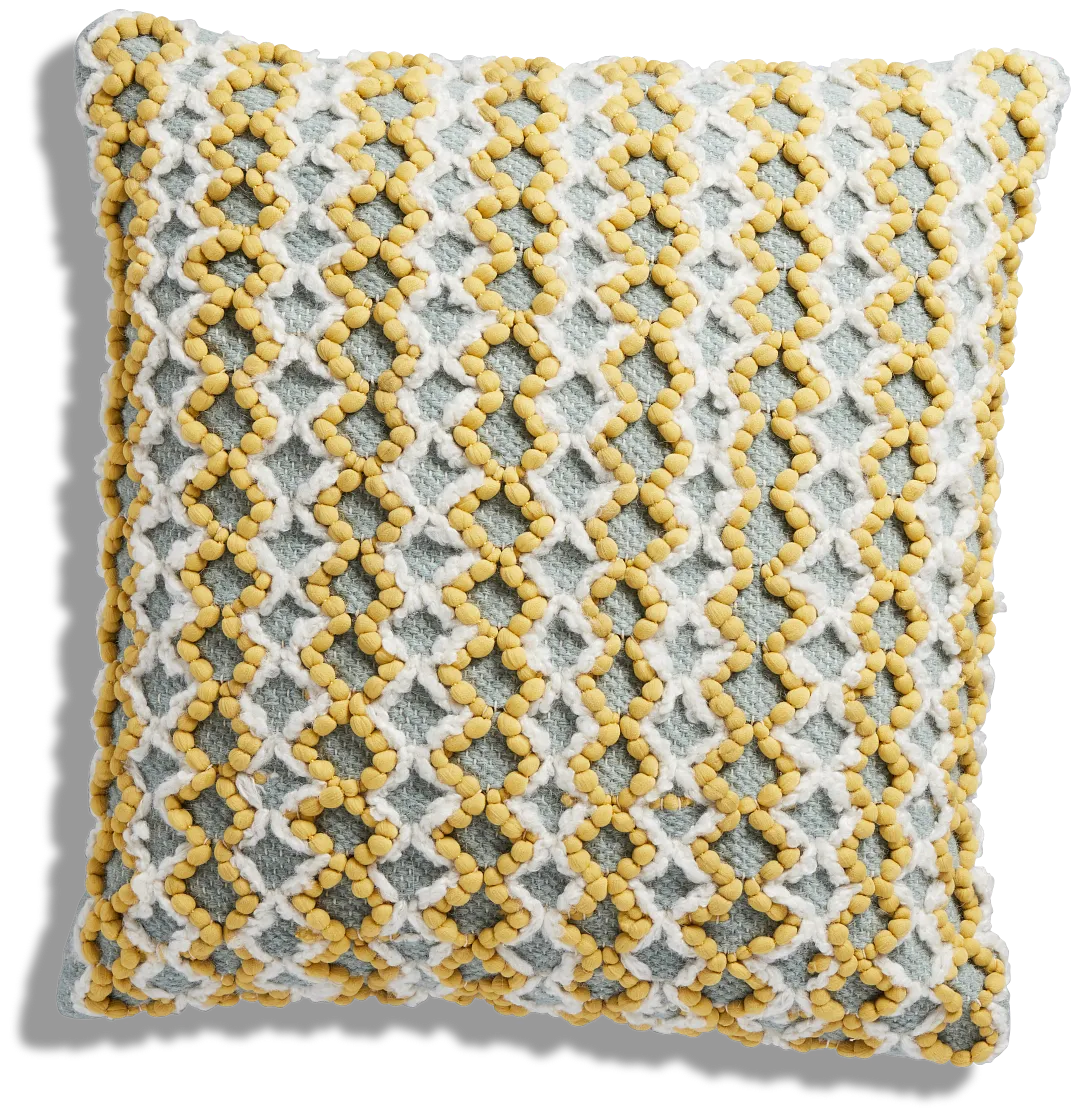 Cecily White 22" Accent Pillow