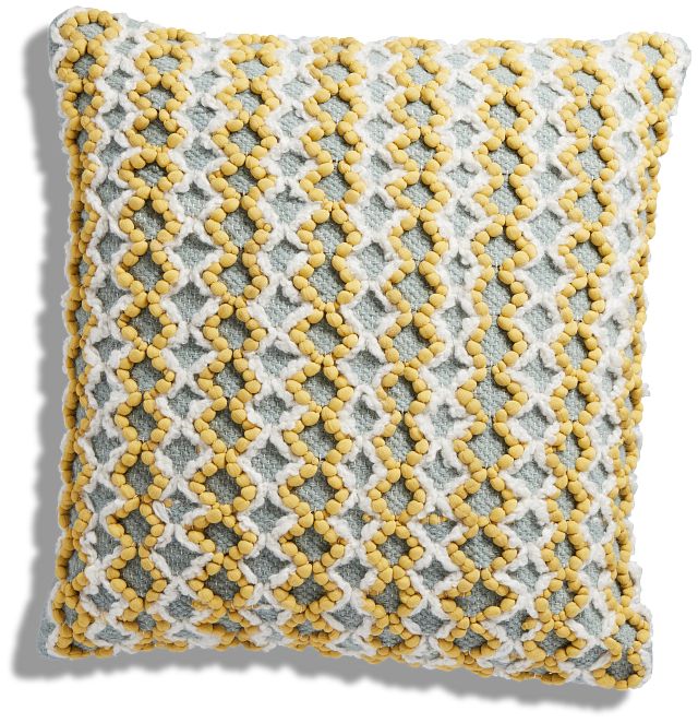Cecily White 22" Accent Pillow