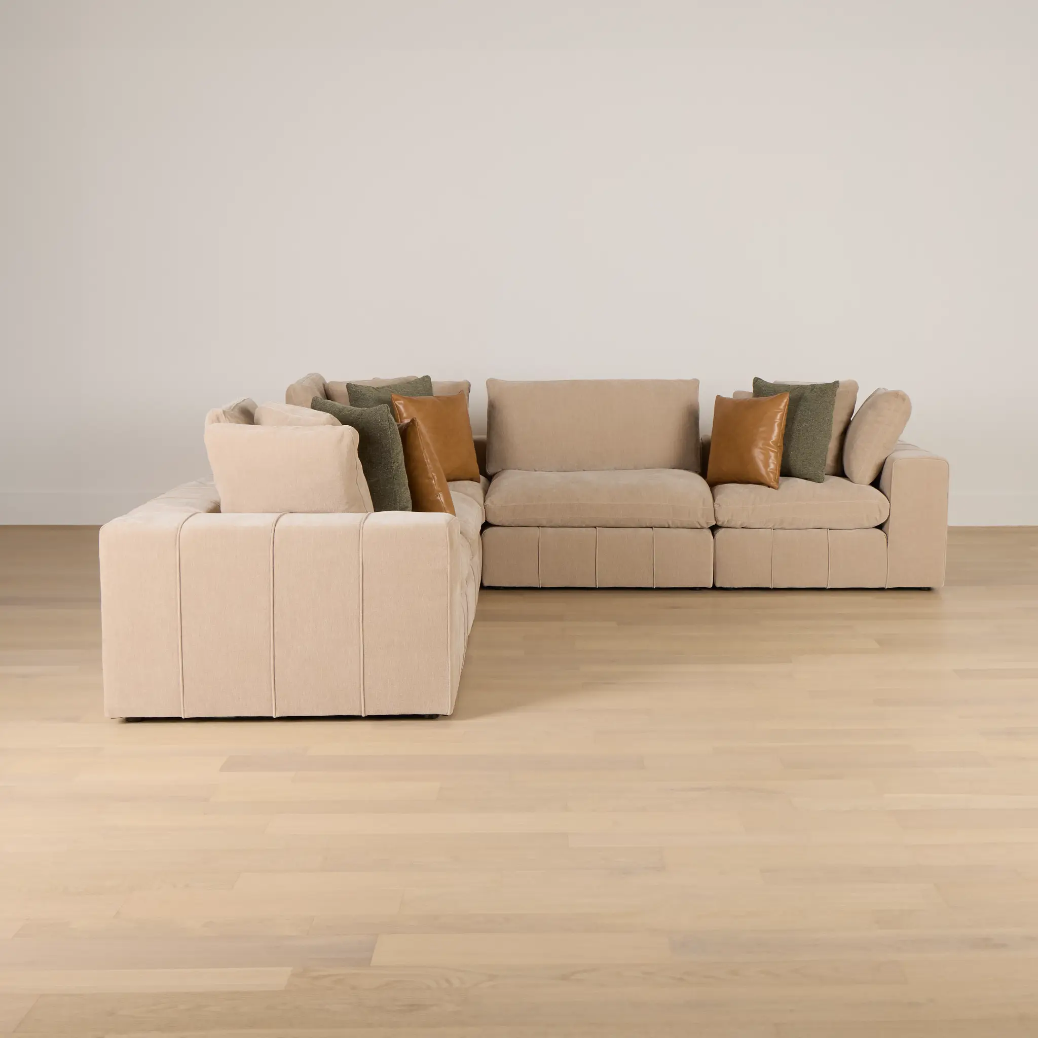 Cruz Light Beige Fabric 5-piece Modular Sectional Cruz Light Beige Fabric 5-piece Modular Sectional