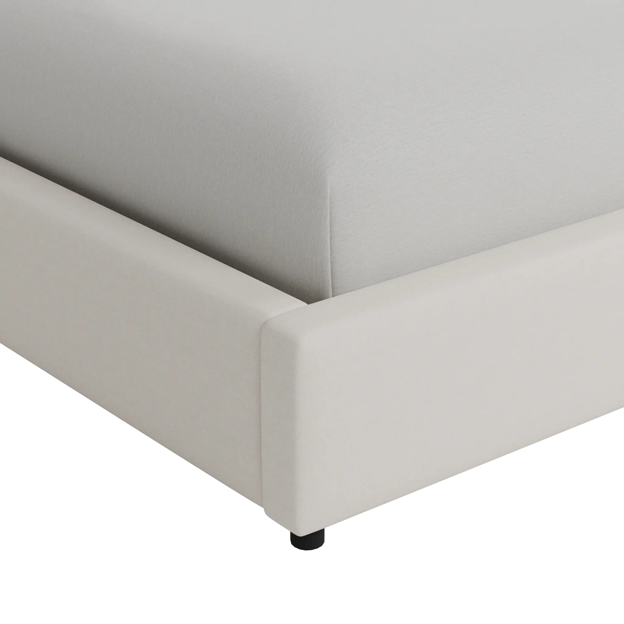 Grayton Merino Light Beige 54" Upholstered Platform Bed Grayton Merino Light Beige 54" Upholstered Platform Bed