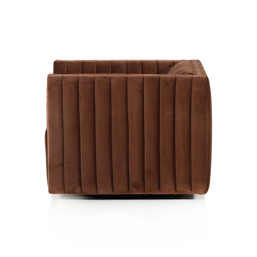 Four Hands Sarah Brown Velvet Swivel Accent Chair