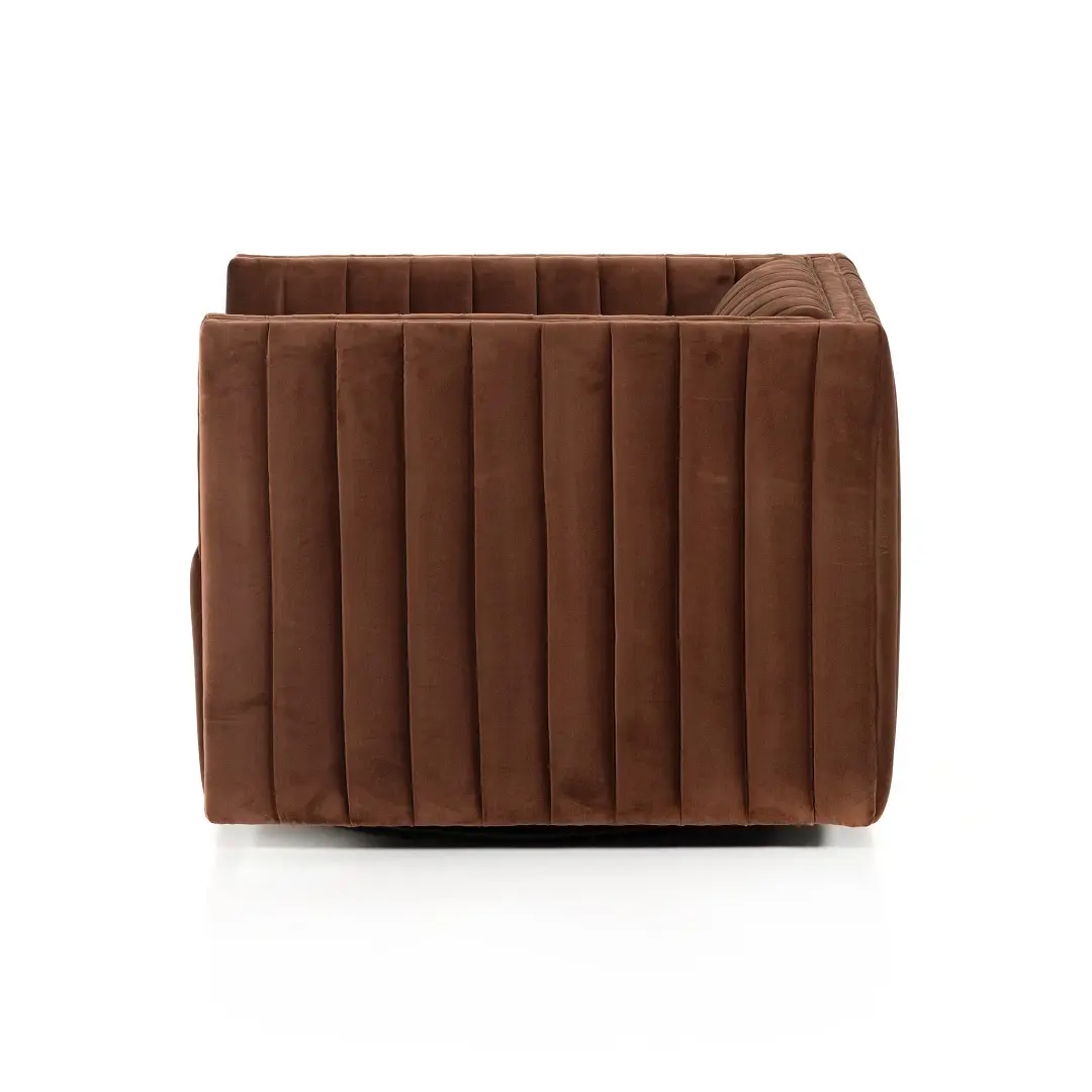 Four Hands Sarah Brown Velvet Swivel Accent Chair Four Hands Sarah Brown Velvet Swivel Accent Chair