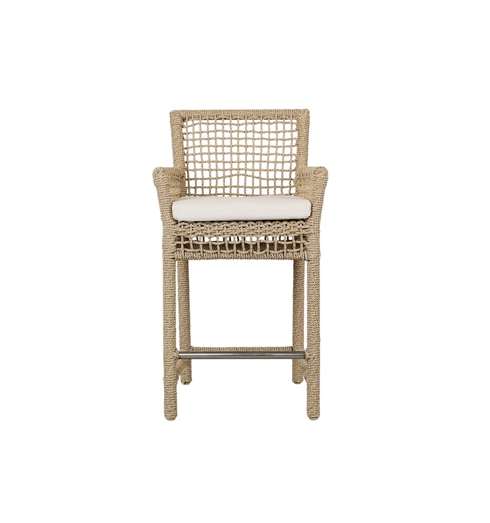 Ryan Light Beige Woven 24" Barstool Ryan Light Beige Woven 24" Barstool