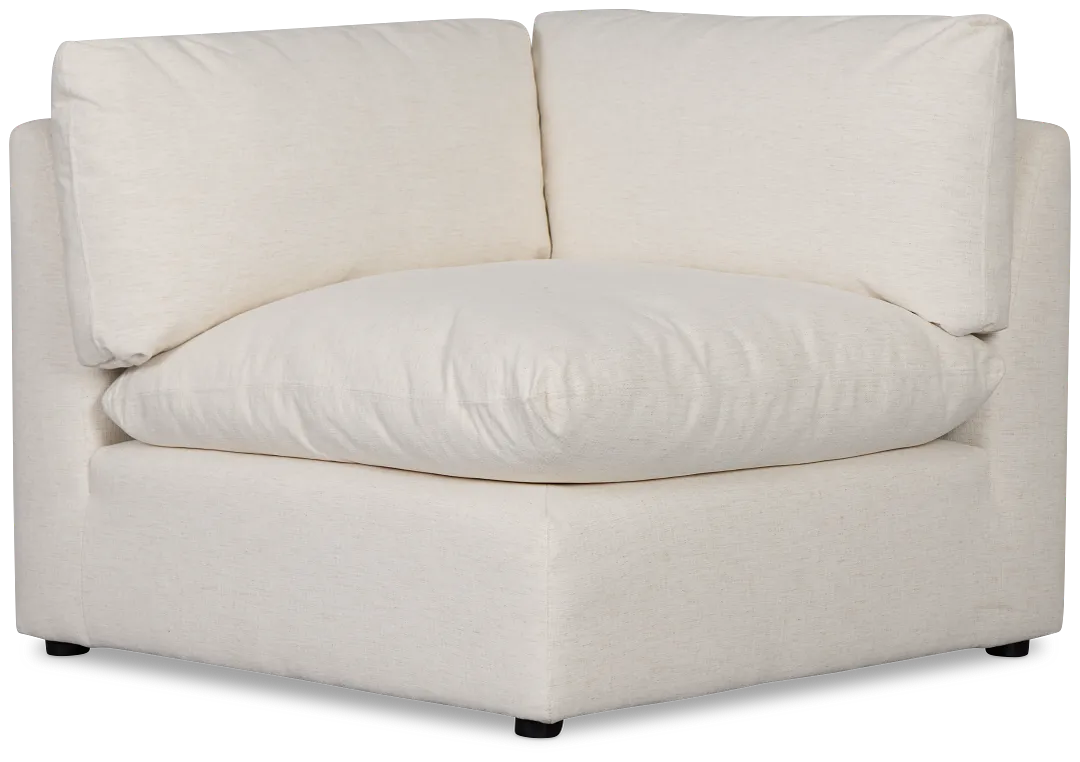 Serena White Fabric Corner Chair