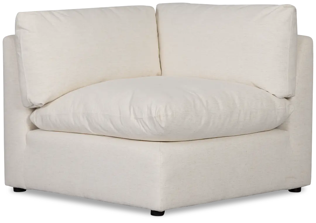 Serena White Fabric Corner Chair Serena White Fabric Corner Chair