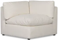 Serena White Fabric Corner Chair