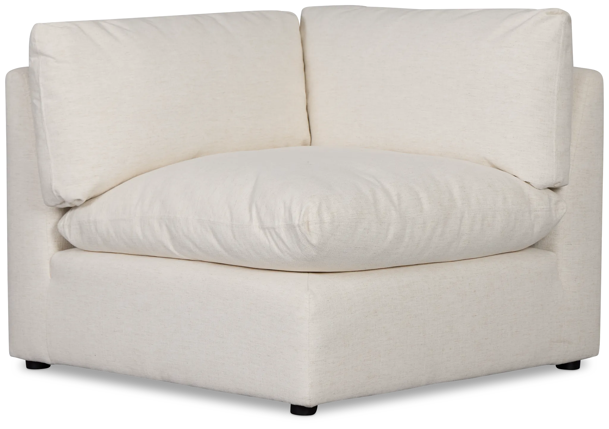 Serena White Fabric Corner Chair