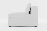 Destin Delray Light Gray Fabric Armless Chair