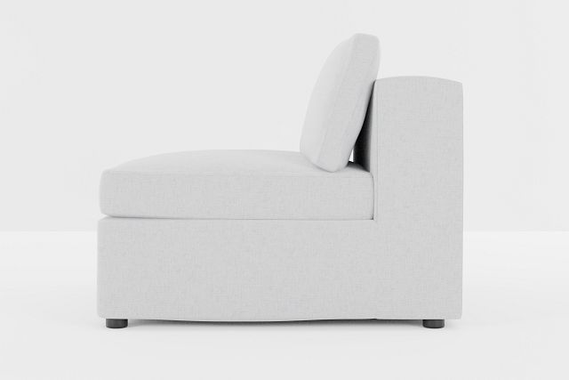Destin Delray Light Gray Fabric Armless Chair