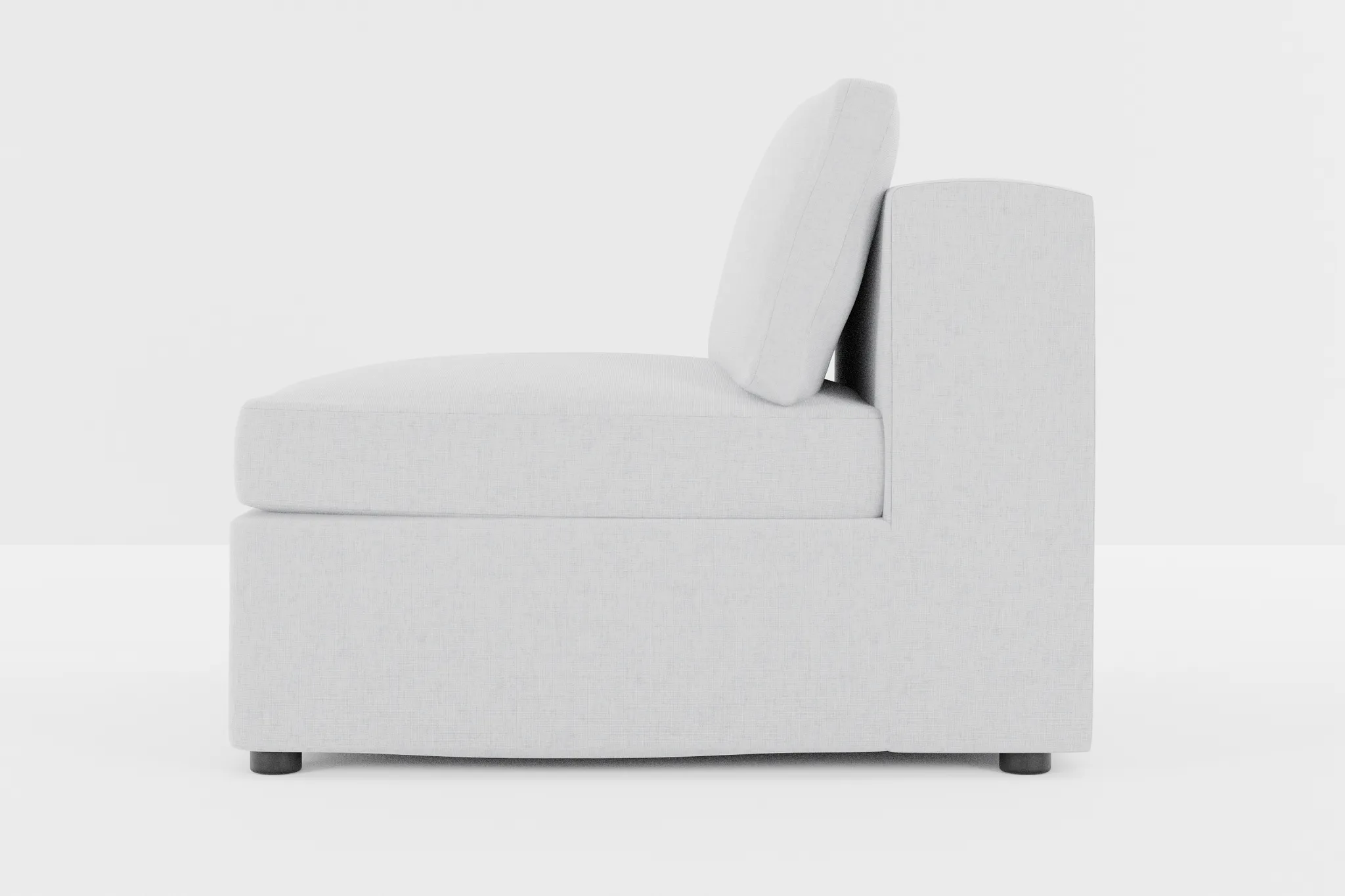 Destin Delray Light Gray Fabric Armless Chair