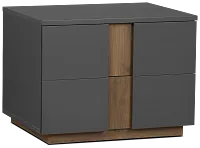 Brasilia Gray 2-drawer Nightstand