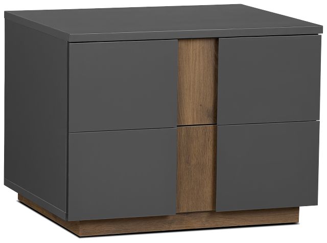 Brasilia Gray 2-drawer Nightstand