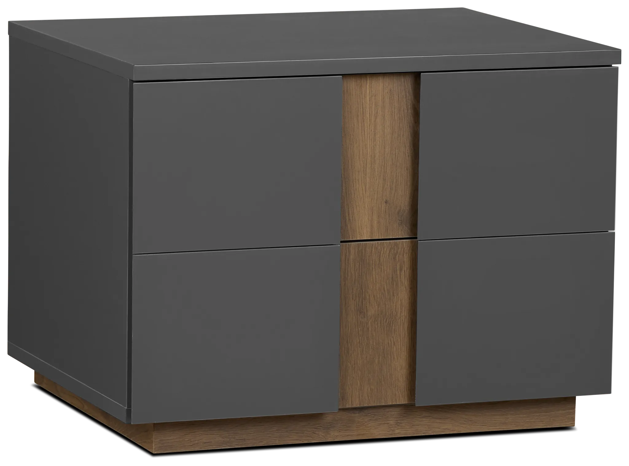 Brasilia Gray 2-drawer Nightstand