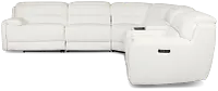 Jett White Micro Medium Dual Power 2-arm Reclining Sectional