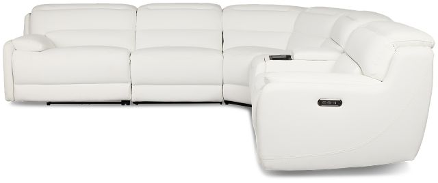 Jett White Micro Medium Dual Power 2-arm Reclining Sectional
