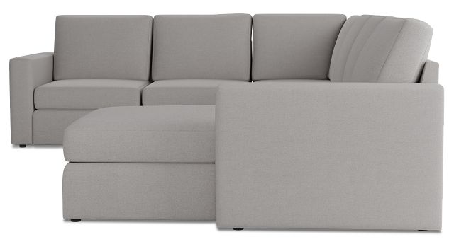 Citymod Light Gray Fabric Medium Right Chaise Sectional