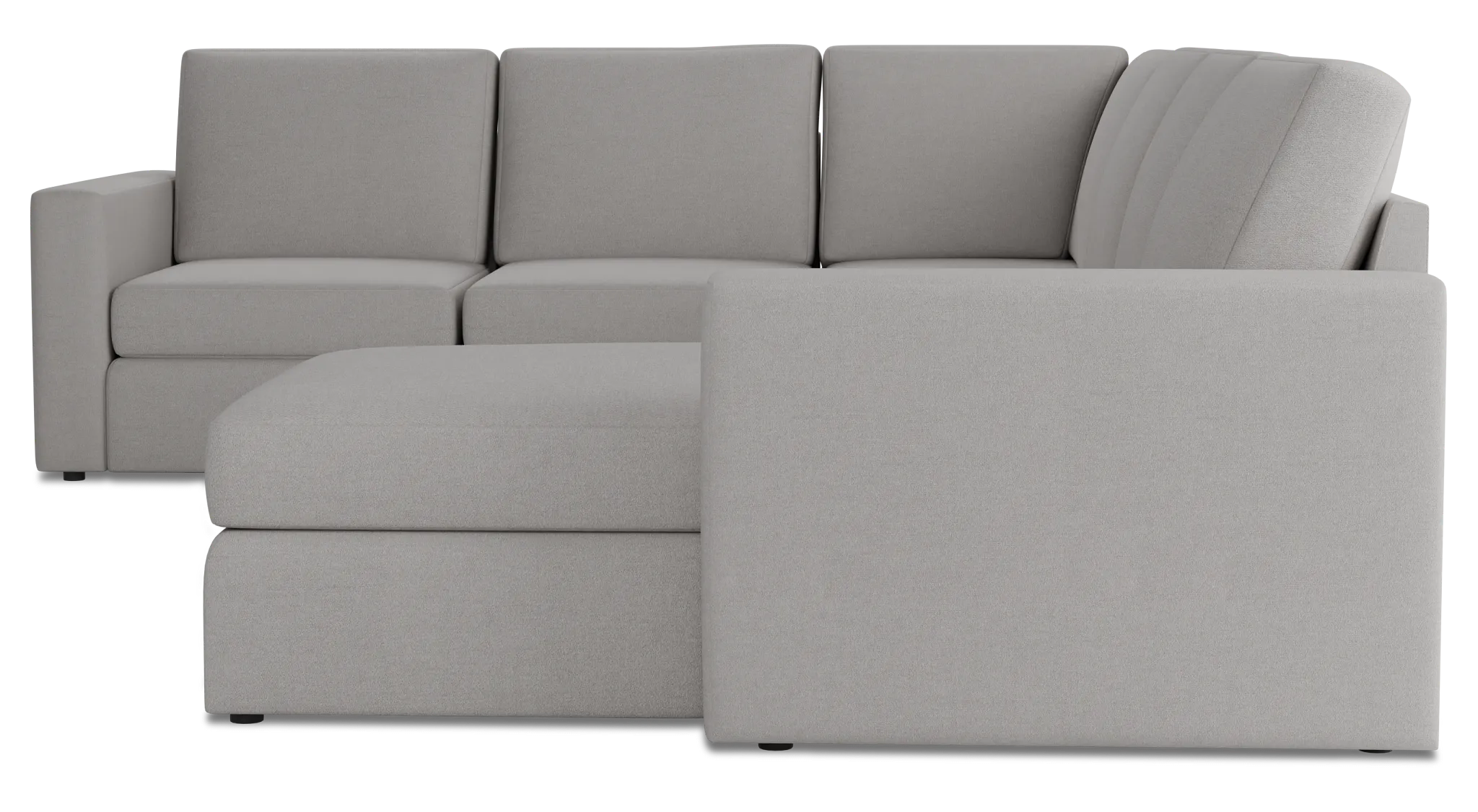 Citymod Light Gray Fabric Medium Right Chaise Sectional