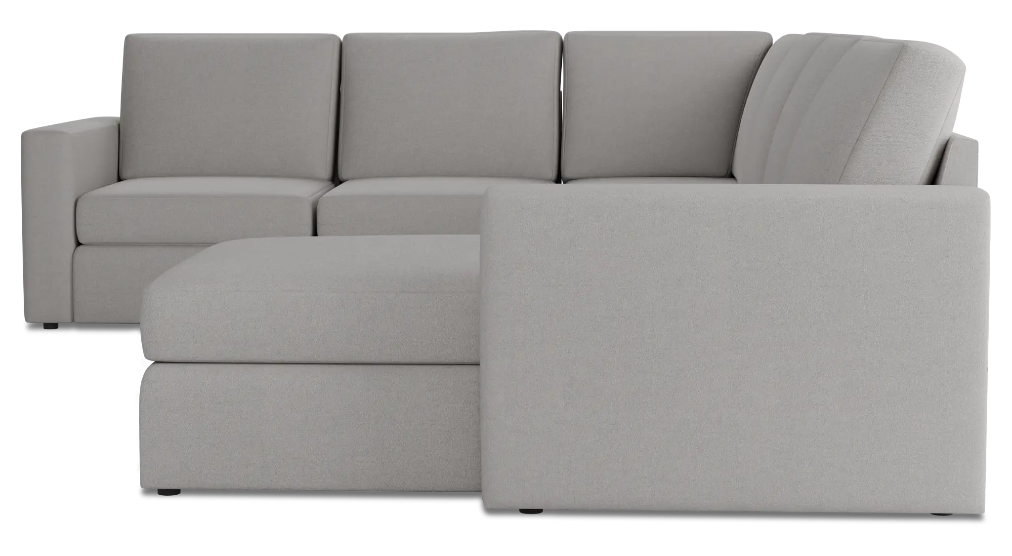 Citymod Light Gray Fabric Medium Right Chaise Sectional Citymod Light Gray Fabric Medium Right Chaise Sectional