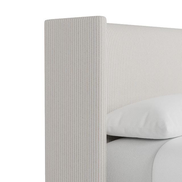 Captiva Lucy Light Beige 48" Upholstered Shelter Bed