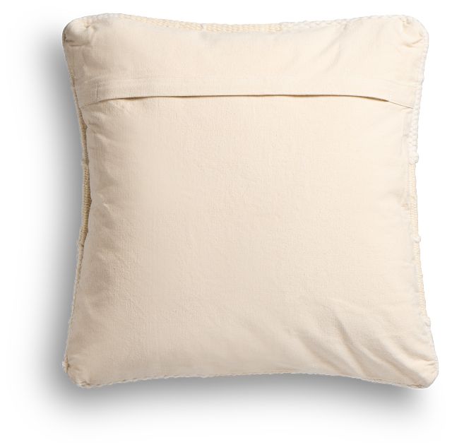 Lemar Ivory 22" Square Accent Pillow