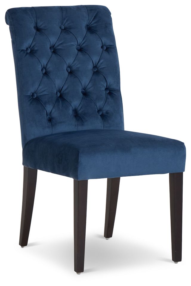 Sloane Dark Blue Upholstered Side Chair (1)