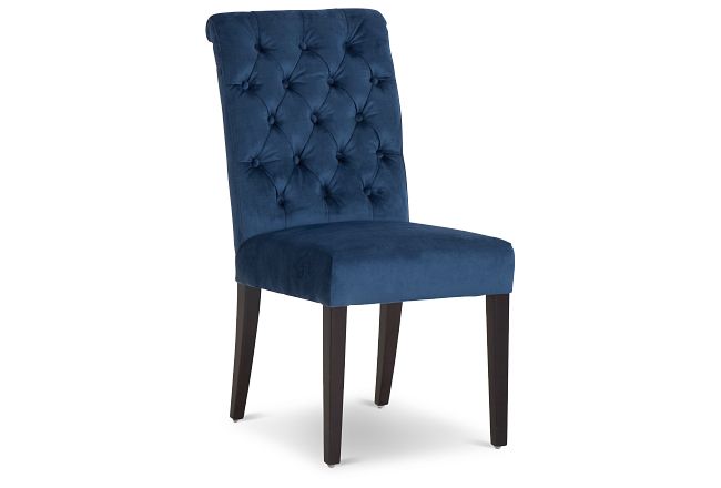 Sloane Dark Blue Upholstered Side Chair