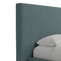 Grayton Sutton Blue 54" Upholstered Platform Bed