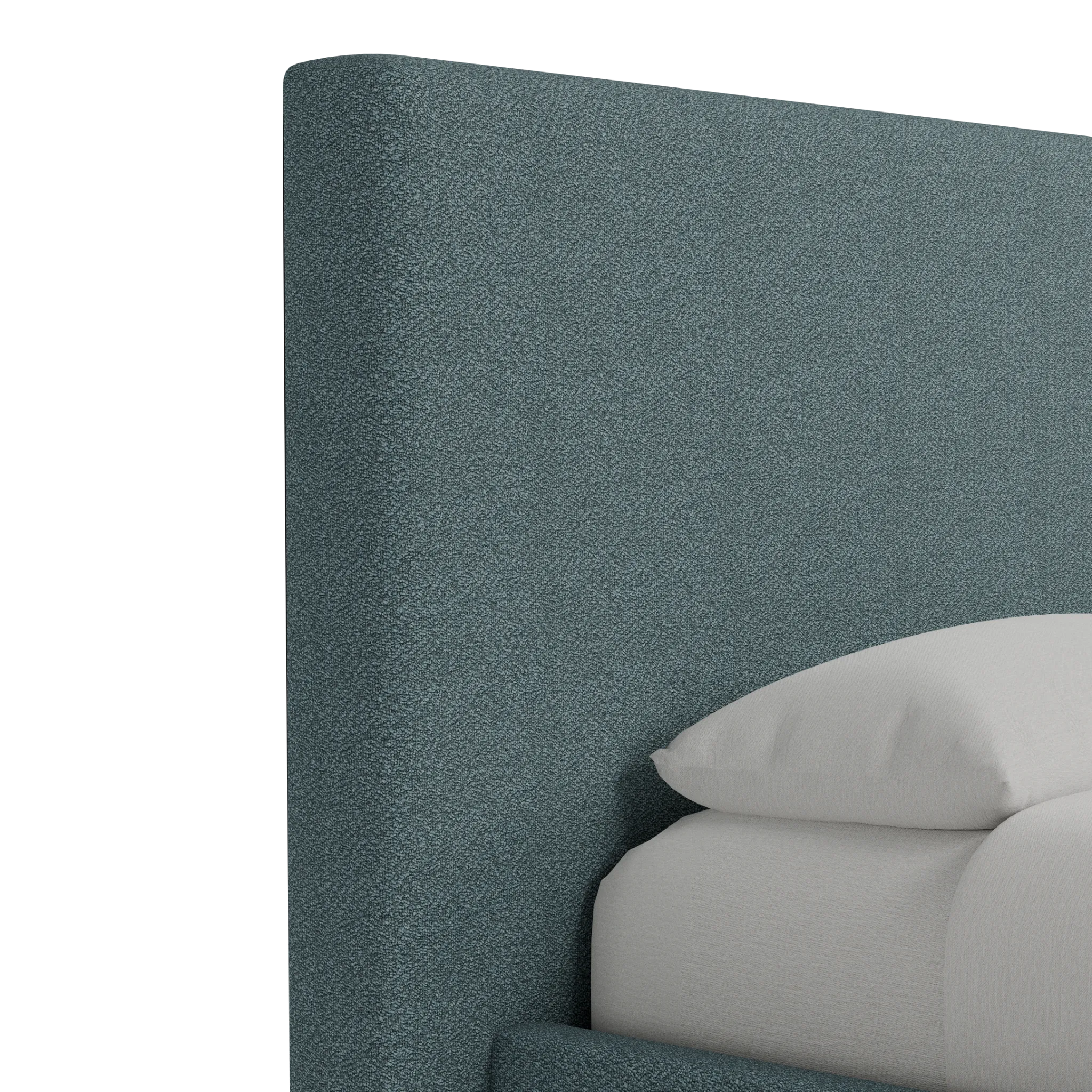 Grayton Sutton Blue 54" Upholstered Platform Bed