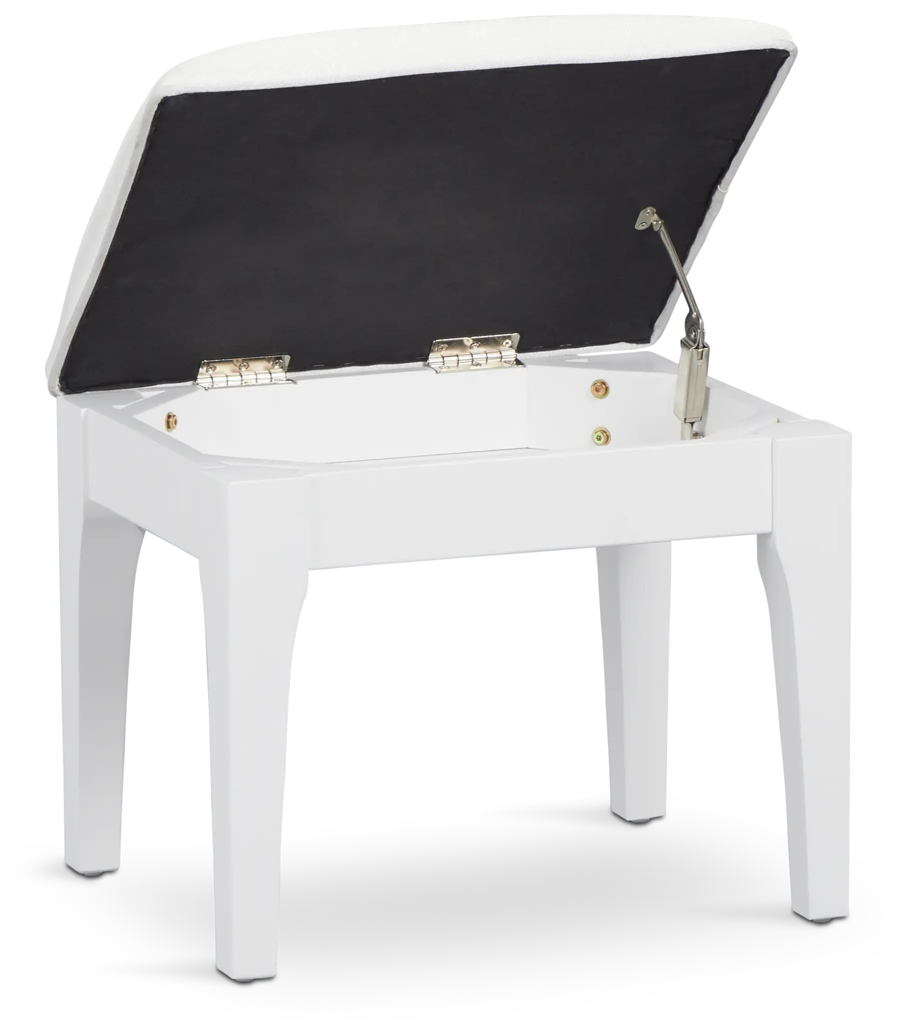 Milan White Vanity Stool Milan White Vanity Stool