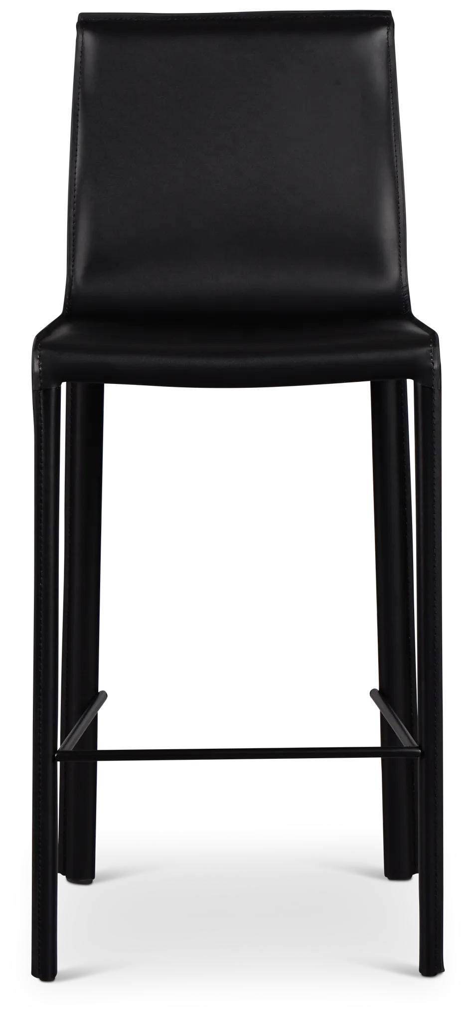 Lugo Black 27" Upholstered Barstool