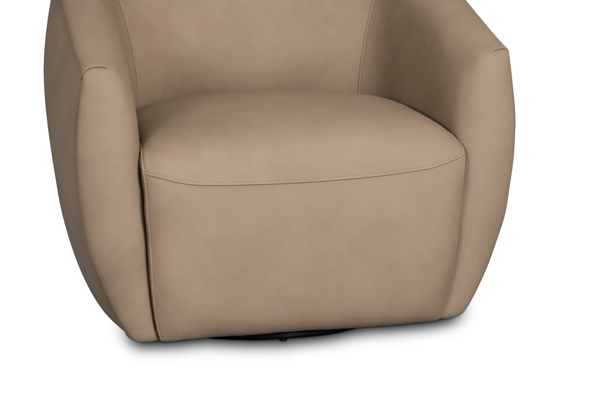 Kellan Taupe Leather Swivel Chair