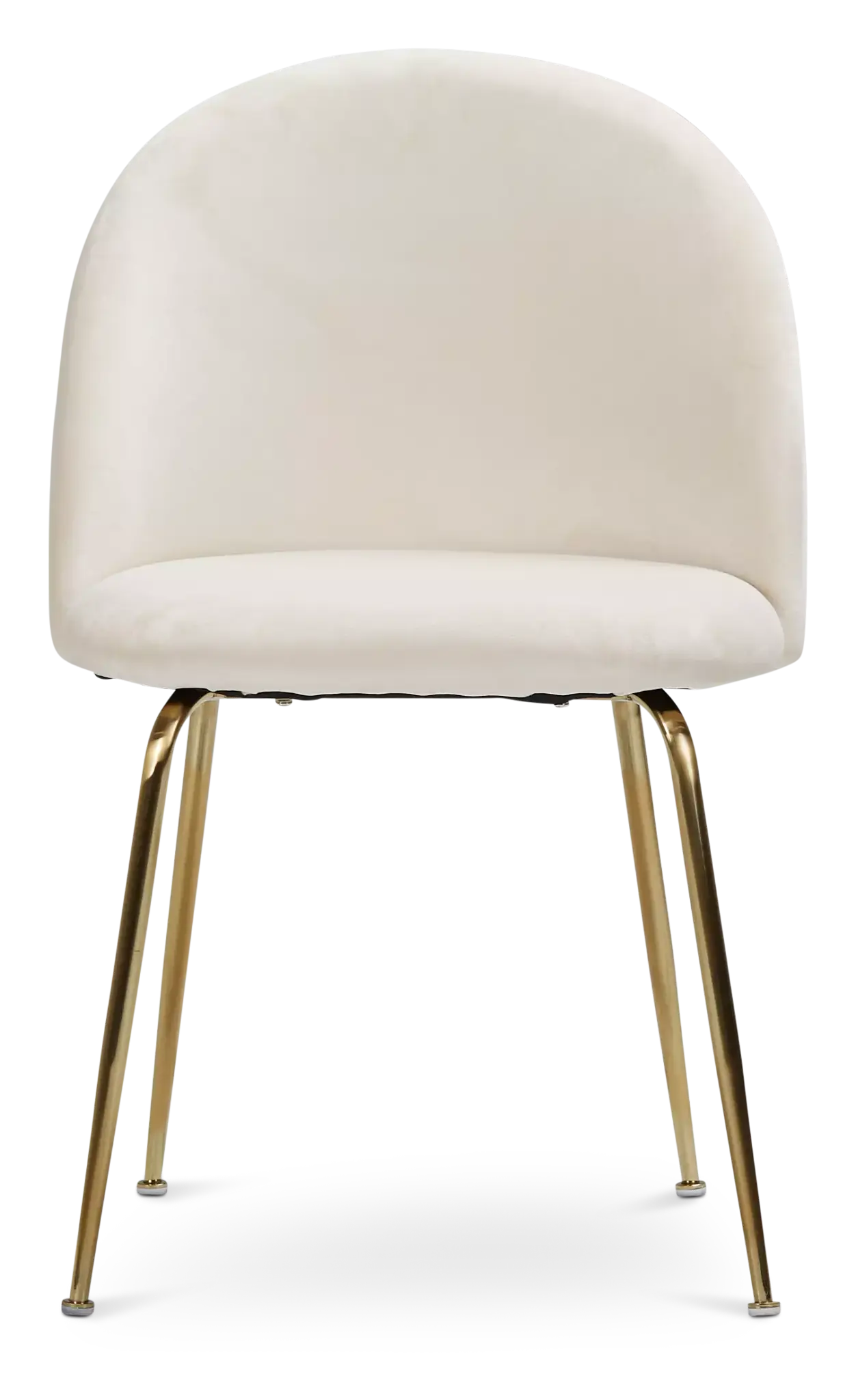 Capri Ivory Velvet Upholstered Side Chair W/ Gold Legs Capri Ivory Velvet Upholstered Side Chair W/ Gold Legs