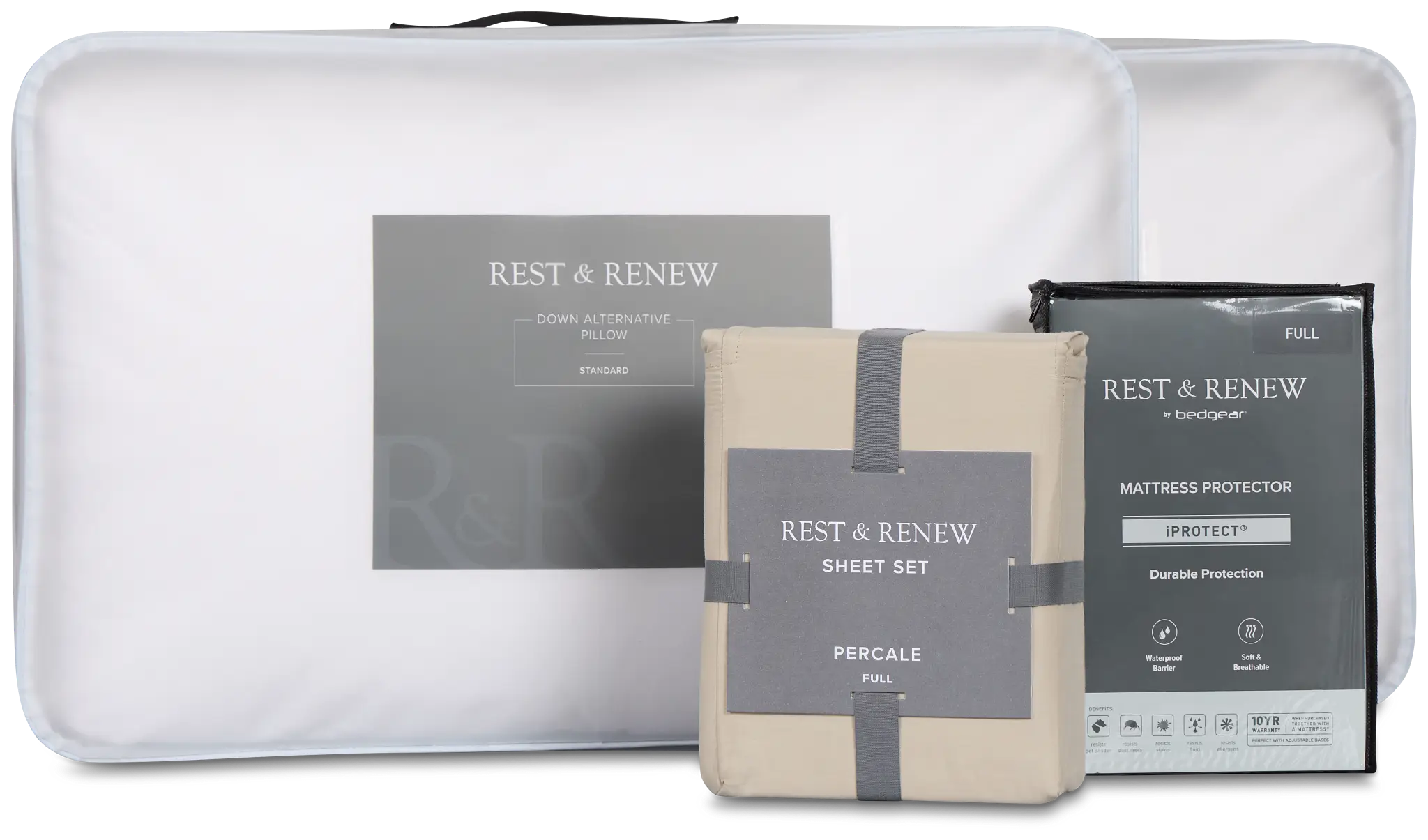 Rest & Renew Essential Beige Sleep Bundle Rest & Renew Essential Beige Sleep Bundle