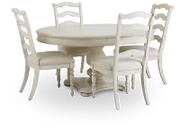 Savannah Ivory Round Table & 4 Chairs