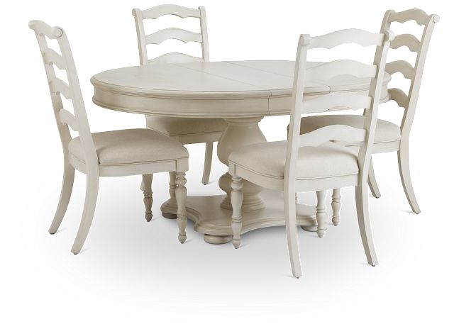 Savannah Ivory Round Table & 4 Chairs