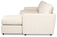 Maxwell Light Gray Fabric Small Right Chaise Sectional