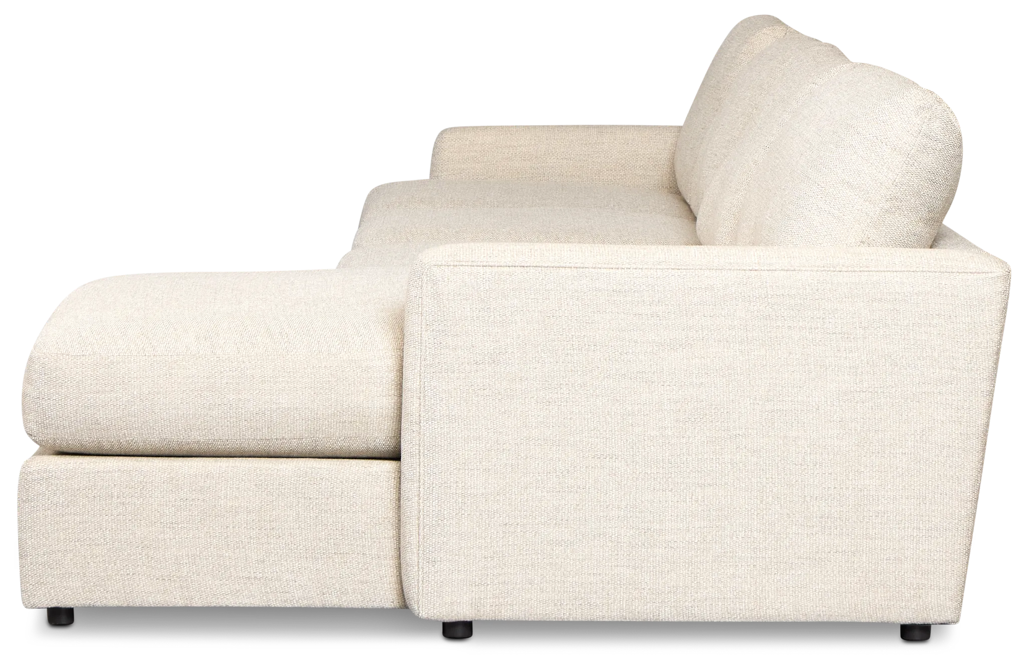 Maxwell Light Gray Fabric Small Right Chaise Sectional