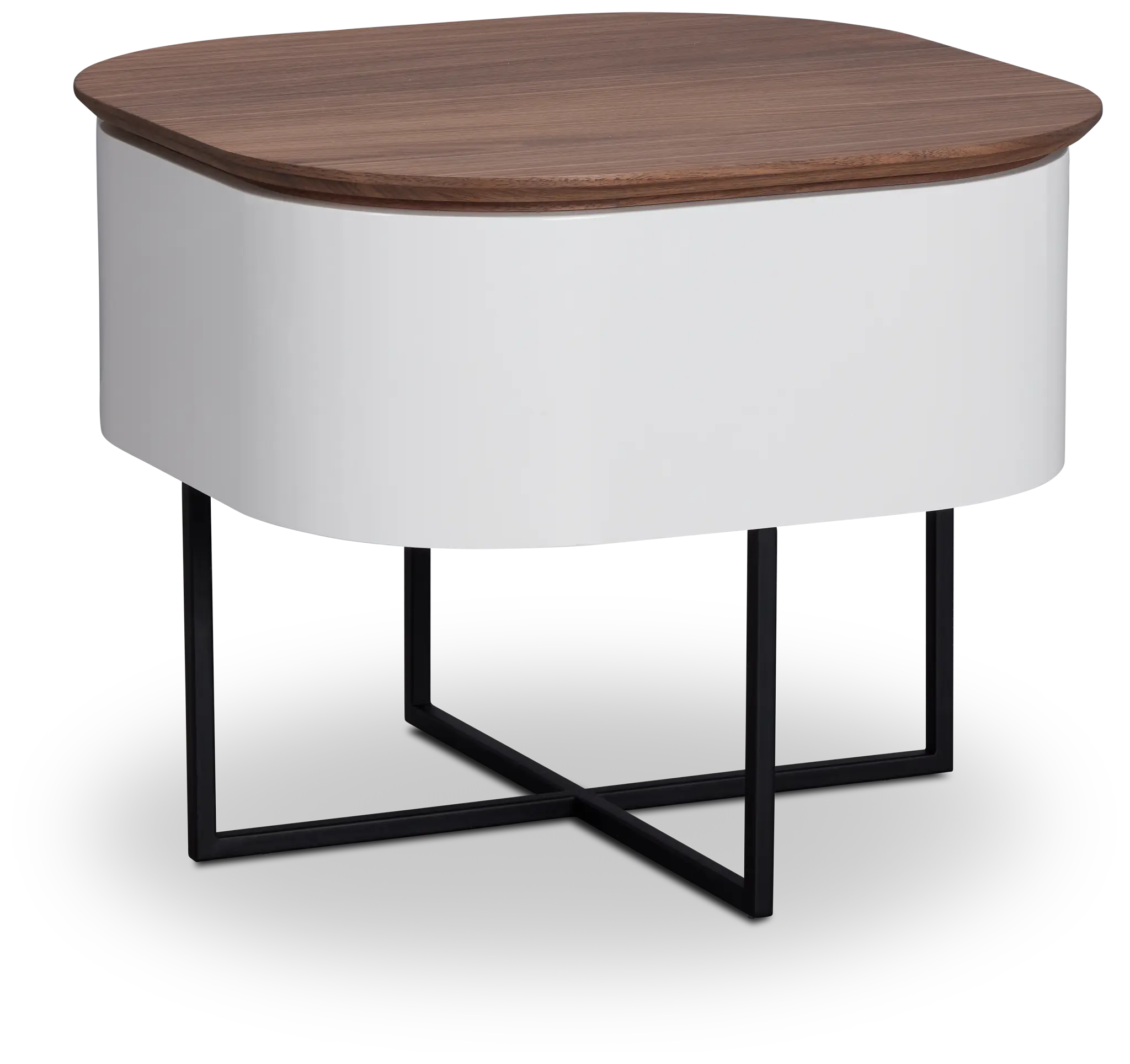 Harlan White Round End Table Harlan White Round End Table