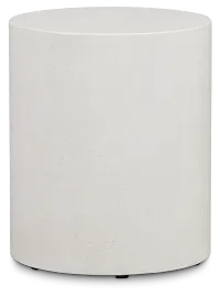 Tai White Round End Table